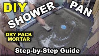 How To Build A Mortar Shower Pan - Dry Pack Shower Pan Installation