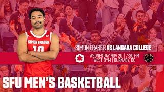 SFU Men's Basketball: Red Leafs vs Langara College - November 20th, 2024