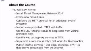 1 Getting Started with Forefront Threat Management Gateway 2010 Training