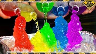 How To Make RAINBOW Instant Ice! TKOR's Freezing Water With Magic Water Bending Trick!