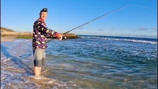 Fishing Poppers on A Winter Beach