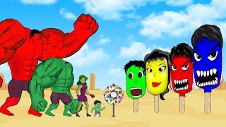 Evolution of Team Hulk Vs Evolution of Ice Cream : Evolution Mystery | Who The King Of Super Heroes?