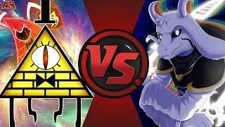 BILL CIPHER vs ASRIEL DREEMURR!  (Gravity Falls vs Undertale)! Cartoon Fight Club Episode 140!