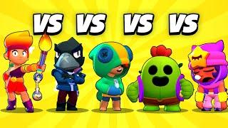 Bester LEGENDÄRER Brawler?  AMBER vs SANDY vs LEON vs CROW vs SPIKE | Brawl Stars deutsch