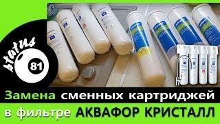 Аквафор Кристалл Замена картриджей / Фильтр Аквафор картридж / Фильтр кристалл