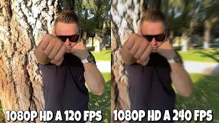 IPHONE 14 PRO MAX TEST CAMARA LENTA 1080p HD a 120 fps VS 1080p HD a 240 fps •