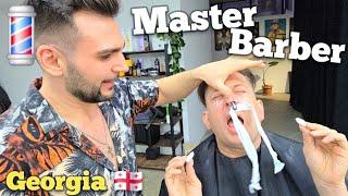 BARBER DID IT ALL & Then MASSAGED ME! Now go to sleep w/ BEST ASMR HAIRCUT 2024. Batumi, Georgia 