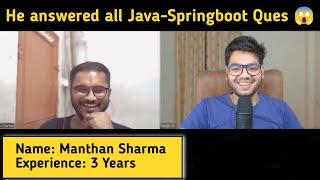 Java Spring Boot 3 Years Interview Experience 