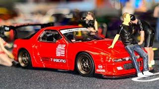 MAZDA RX-7 FC3S PANDEM (TARMAC WORKS 1/64) SPEC JDM TUNER #youtube #164 #rocketbunny #diecast #japan