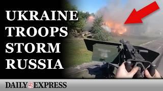 Ukraine war: POV footage of Kursk offensive as troops clash on Russian soil