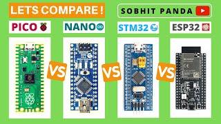 RaspberryPi PICO vs Arduino NANO vs STM32 Blue Pill vs ESP32 vs STM32 Black Pill | Comparison