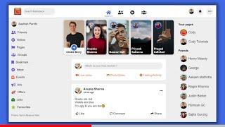 How to create a website like Facebook using HTML & CSS [Social network platform] (Facebook clone)