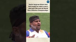 Sachin Sarjerao Khilari wins GOLD  in the men's shot put F46 category with a best throw of 16.30m.