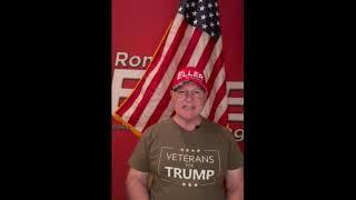 Ron Eller Veterans for America First VFAF.US endorsed for congress,  message to join Trump Force 47