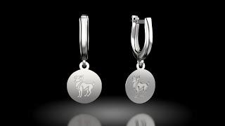 Cercei din argint model Berbec - ATCOM Jewelry