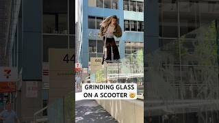 Grinding Glass On A Scooter! Juzzy Carter #shorts #shortvideo #tricks #amazing #viral #stunt