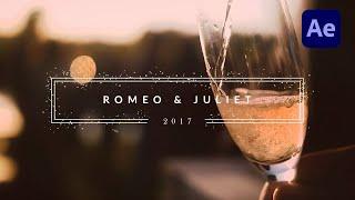 How To Create a Simple yet Beautiful Wedding Title in After Effects