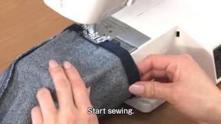 Coasere pe denim cu maisna de cusut Brother HF37