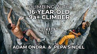 Climbing with 16-year-old 9a+ Rock Climber Pepa Šindel | Climbers/ Lezci | Adam Ondra