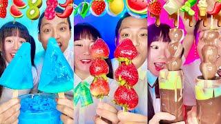 Rainbow Tanghulu Emoji Food Challenge ASMR Compilation!  (Part1)