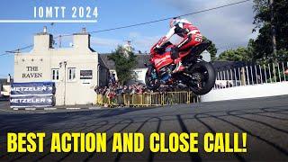 Isle of Man TT 2024 Best Action and Close Call!! Over 200 KMH through the narrow street!