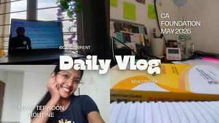 CA Foundation May 2025!  Day after afternoon in my life  #CAFoundation #StudyVlog