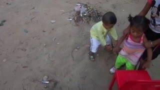 Baby play  with dog in Cambodia For in the world