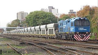 CRRC CDD5A1 9420 con un pedrero vacío de 59 vehículos por Caseros rumbo a Junin!! 07-06-2023