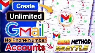 Gmail Create Method: Create Unlimited Gmail Accounts Without Number (Latest Method 2025) | Skip OTP