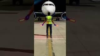 Marshalling the 6E way. ‍️ #youtubeshorts #Night #airport