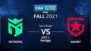 CS:GO - Gambit vs. Entropiq [Vertigo] Map 2 - IEM Fall 2021 - Semi-Final - CIS