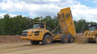 Volvo A35F ADT`s unloading part 1