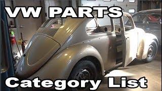 Classic VW BuGs How to Parts List Categorize for Vintage Beetle Restoration