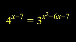 An exponential equation with different bases.