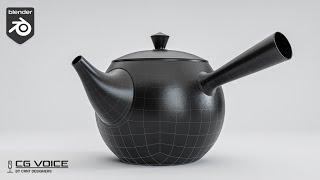 Japanese Teapot modeling in blender _ blender modeling