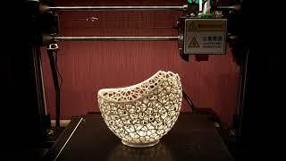 Timelapse 3D print Voronoi Tealight