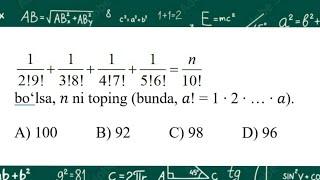 Matematika | Math Faktorial haqida misol yechim