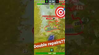  Double repairs 200IQ move  | F in the chat for 183 #shorts #wotblitz