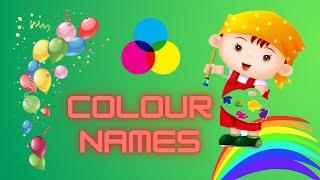 Colour Names For Kids || Learn Colour Names With Pictures And Spelling || Kidzone