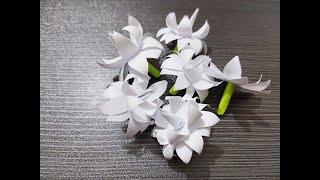 How to make Paper Jasmine | DIY paper flowers | Jasmine flower  making | Mogra flower