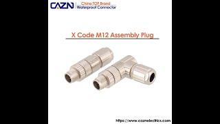 Metal assembly M12 X code 8 pin connector