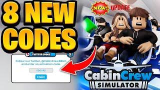 *NEW* ALL WORKING CODES FOR CABIN CREW SIMULATOR IN 2024! ROBLOX CABIN CREW SIMULATOR CODES