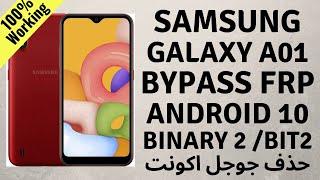 Samsung Galaxy A01 (A015F) U2 FRP Bypass Android 10 New Security 2020