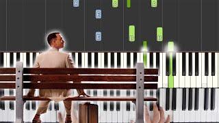 Forrest Gump Main Theme (Alan Silvestri) Piano Keyboard Tutorial (Synthesia)