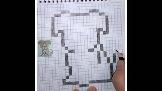 How to draw easy pixel art dog on graph paper drawing step by step for biginner #simple  #tutorial