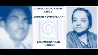 RADHAKANTA NANDY TABLA ACCOMPANYING/LOGGI SINGER LAKSHMISHANKAR 1966 IN PURNENDU PATRI'S FILM