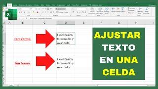 Cómo Escribir VARIAS LINEAS en UNA CELDA en Excel 2022 (Ajustar texto en una celda) 2 formas