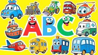  "Vehicle Phonics Song with 2 TWO Words Each | Learn Sounds with Cars, Trucks, Trains & More!" 