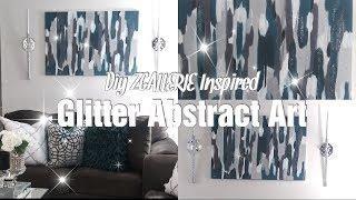 Diy Z Gallerie Inspired Glitter Abstract Art - TRUST THE PROCESS( full video/re-uploaded)