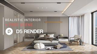 Realistic Interior Render with D5 Render | Bedroom 236 | Downloadable Project File Included